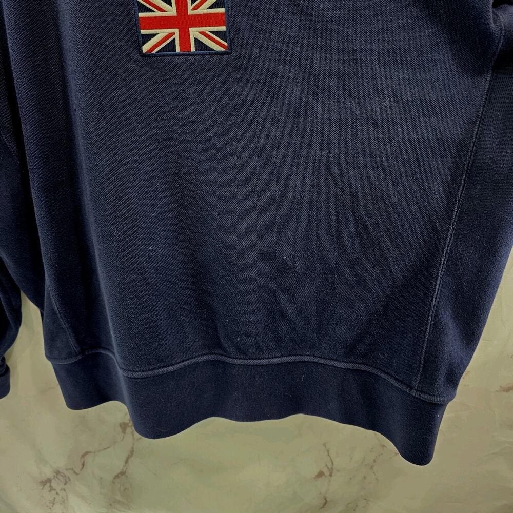 Vintage Polo Ralph Lauren Sweater Mens XL Cardigan Blue Great Britain Big Pony - Picture 6 of 14